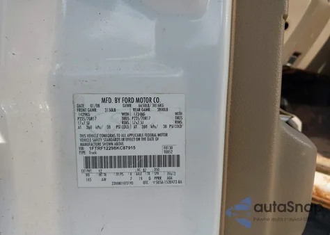 2008 Ford F-150 Stx/Xl/Xlt from USA, damaged, VIN 1FTRF12298KC87915